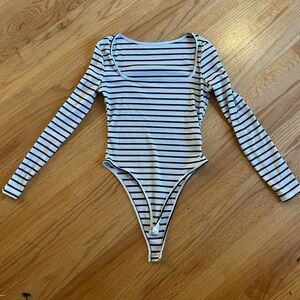 B&W Striped Bodysuit